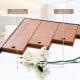 Decorative rectangle wall mirror with piano key-shaped frame, featuring HD clear reflection and rustproof black metal.