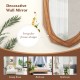 Large irregular framed wall mirror with waterproof surface, ideal for bedrooms, living rooms, and bathrooms.