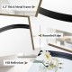 Irregular wall mirror with a 1.2" thick black metal frame, featuring rounded edges and HD reflection for stylish decor.