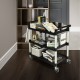 3-tier utility service cart with lockable wheels, featuring durable aluminum construction and spacious shelves for.