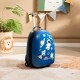 Kids' 16-inch blue hard shell suitcase with astronaut design, featuring wheels and a sturdy handle for easy travel.