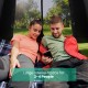 Large interior space of the 2-4 Person Instant Pop-up Camping Tent, perfect for relaxing outdoors with friends.
