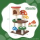 4-in-1 mushroom cat tree featuring a cozy condo, spacious platforms, and colorful sisal posts for playful cats.