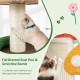 Sisal-wrapped scratching post from the 4-in-1 Mushroom Cat Tree, perfect for satisfying kittens' scratching needs.