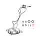 20-inch pressure washer surface cleaner attachment with stainless steel housing and adjustable handles for efficient.