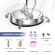 Pressure washer surface cleaner attachment with 20-inch stainless steel housing, adjustable handles, and 360° swiveling.