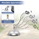 Pressure washer surface cleaner attachment with 20-inch stainless steel housing and 360° swiveling casters for.