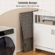 Foldable gray laundry hamper with convenient handles and removable liner bag, perfect for space-saving storage.
