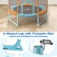 U-shaped legs with triangular clips on the 60-inch trampoline ensure stability for safe bouncing for kids.