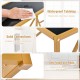 Close-up of the 31.5-inch black waterproof tabletop of a golden metal frame entryway table, showcasing easy maintenance.