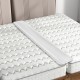 T-shaped bed bridge converter kit for seamless twin to king bed, featuring a soft polyester cover and secure strap.