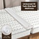 9-inch wide bed bridge for converting twin beds to king size, featuring a soft cover and secure connector strap.