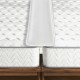 T-shaped bed bridge filling the gap between two twin mattresses, designed for seamless king size conversion.