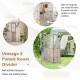 Vintage 3-panel folding privacy screen in coffee, made of paulownia wood, perfect for indoor and outdoor use.