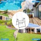 White patio folding chair set with rustproof metal frame, ideal for backyard, deck, or camping use.