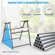 Patio folding chair with rustproof metal frame, breathable fabric, and quick-drying design for outdoor use.