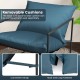 Navy sling accent chair with removable cushions, ergonomic design, and durable metal frame for indoor and outdoor use.
