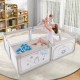 Large baby playpen with pull rings and ocean balls, featuring breathable mesh and a cute penguin pattern for safe play.