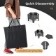 Collapsible 19-inch portable fire pit with carrying bag, featuring quick disassembly and rustproof carbon steel design.