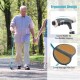 Lightweight adjustable folding cane seat with ergonomic handle, massage point seat, and built-in LED light for safe.