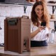 5-gallon insulated beverage server dispenser in brown, ideal for hot or cold drinks, perfect for gatherings and parties.