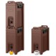 5-gallon insulated beverage server dispenser in brown, featuring a spring faucet and user-friendly handles for easy.