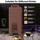5-gallon insulated beverage server dispenser in brown, featuring an adjustable vent cap for optimal pressure and.