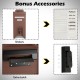 Bonus accessories for the 5-gallon insulated beverage server, including stickers and extra latch for enhanced usability.