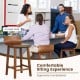 Wood bar stools set of 2 with solid back and seat, featuring ergonomic design for comfort, ideal for kitchen or dining.