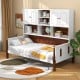 Twin Bed with Bookcase with Shelves and  Wooden Slat Support No Box Spring Needed for Living Room Bedroom - Gallery View 2 of 10
