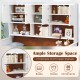 Twin bed with bookcase featuring 2 cabinets and 5 open shelves for ample storage of books and ornaments in white.