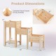 3-tier wooden raised garden bed with open storage shelf, made of natural fir wood, ideal for growing diverse plants.