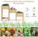 3-tier wooden raised garden bed with open storage shelf, made of natural fir wood, perfect for growing flowers and.