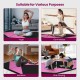 4-panel black and pink PU leather folding exercise gym mat, ideal for yoga, gymnastics, aerobics, and kids' play.