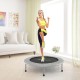 Mini folding trampoline with a premium jumping mat, sturdy steel frame, and non-slip legs for safe indoor fitness.