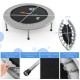 38-inch gray mini folding trampoline with sturdy steel frame, high resilience jumping mat, and protective spring cover.