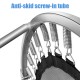 Close-up of the anti-skid screw-in tube and springs of the 38-inch gray mini folding trampoline for enhanced stability.