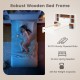 Twin size bed frame with storage headboard, nightstands, and 10 sturdy plywood slats for 330 lbs weight capacity.