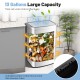 Rectangular 13-gallon automatic garbage can with stainless steel finish and motion sensor, designed to lock in odors.