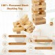 54 pieces of natural pine wood stacking blocks with a carrying bag, promoting imagination and coordination for all ages.