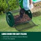 Peat moss spreader with large filling door, 2.7 Cu.ft capacity, and durable metal construction for efficient spreading.