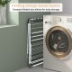 2-level laundry drying rack with height adjustable wings, foldable design for easy storage, ideal for indoor or outdoor.