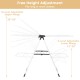 Height adjustable laundry drying rack with upper and lower wings, designed for efficient drying of various clothing.