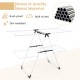 2-level laundry drying rack with height adjustable wings, sturdy rustproof metal, ideal for indoor or outdoor use.
