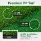 Premium artificial grass turf with 35mm height and 10mm anti-skidding rubber base for realistic golf putting practice.