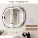 Anti-fog bathroom mirror with large defogging area, 3 color LED lights, and memory function for optimal grooming.