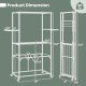 Foldable aluminum laundry rack with drying shelves and hanging rods, measuring 68.5 inches, ideal for laundry and.
