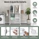 Foldable aluminum laundry rack with hanging rods and drying shelves, featuring a sturdy design and smooth universal.