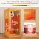 Single person far infrared wooden sauna featuring Canadian hemlock, tempered glass door, and dual control panels for.