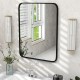 Minimalist 24 x 32 inch rectangle mirror with a matte black frame, ideal for bathroom or entryway decor.